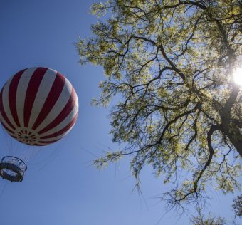 A városligeti Ballon kilátó bemutatója Fotó MTI/Balogh Zoltán