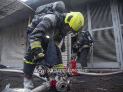 XI. kerületi tűz Nagyszeben tér