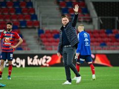 Michael Boris, a székesfehérvári csapat vezetőedzője a labdarúgó OTP Bank Liga 31. fordulójában játszott MOL Fehérvár FC - Budapest Honvéd mérkőzés után a székesfehérvári Mol Aréna Sóstó stadionban 2022. május 3-án. A MOL Fehérvár FC 2-0-ra győzött. MTI/Vasvári Tamás