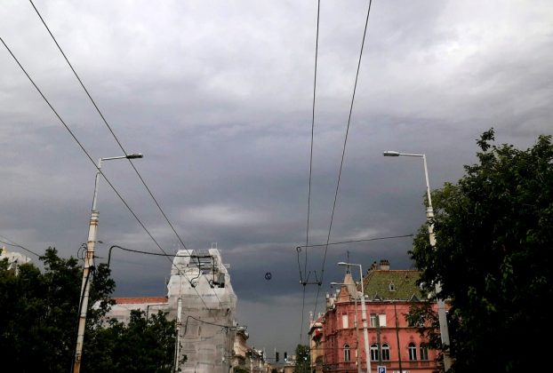 Szeged, időjárás, vihar, felhő, nyár, Híd utca